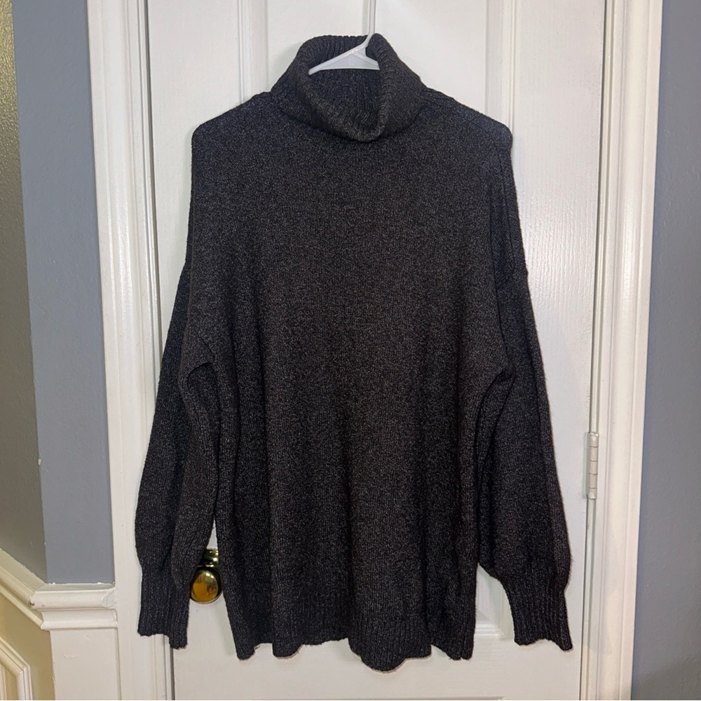 BP.‎ Nordstrom Gray Marled Oversized Turtleneck Sweater Womens Medium Slouchy
